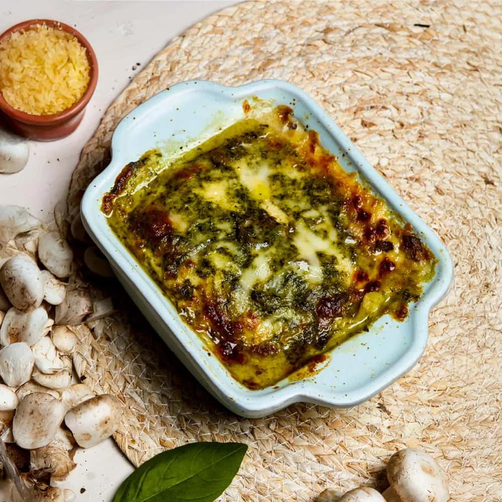 Lasagna de Pesto y Champignones 1 kg.